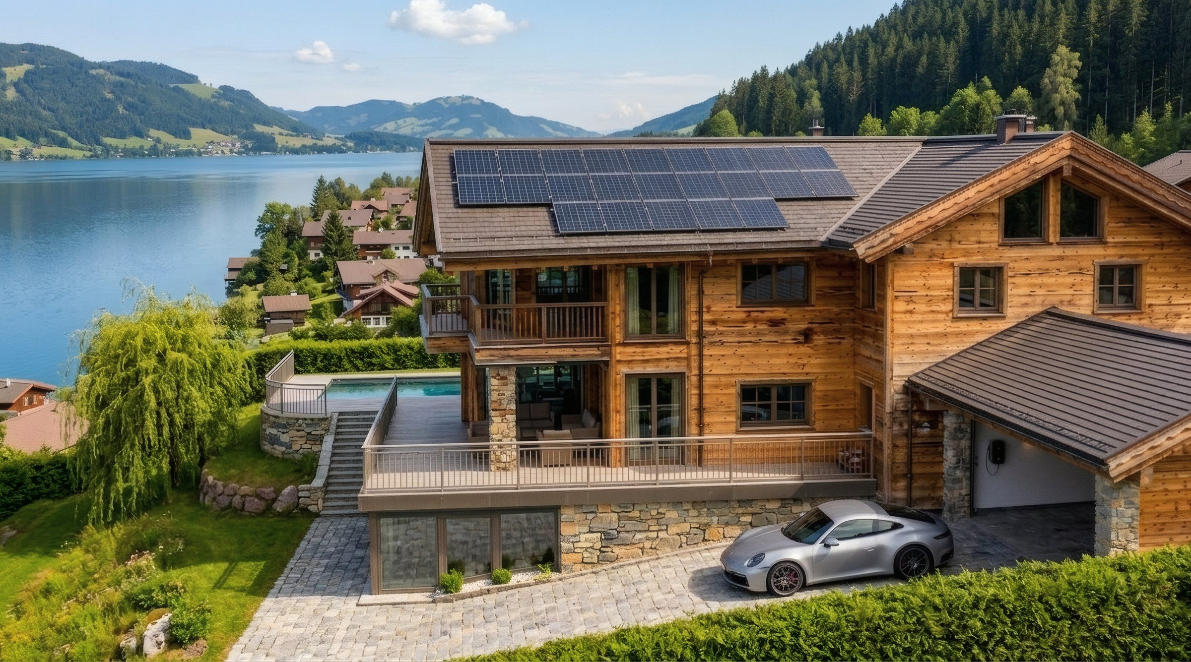 Hangvilla im Chalet-Stil — Bergwind Referenzprojekt